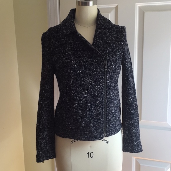 J. Crew boucle moto jacket